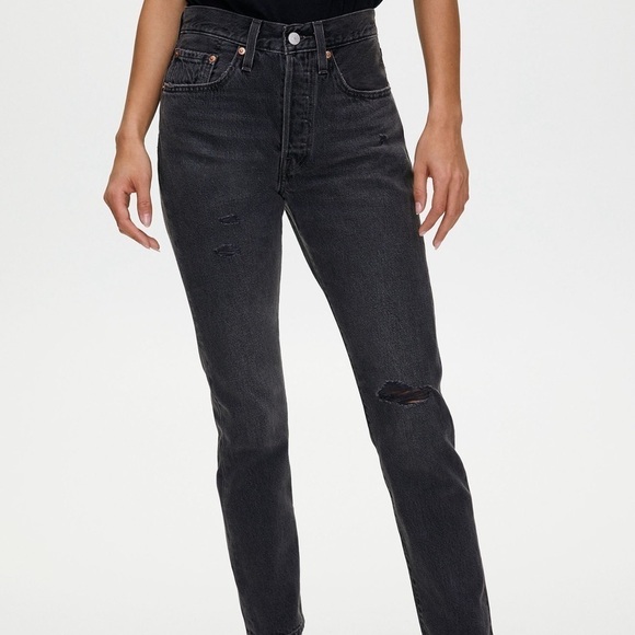 Levi's 501 Skinny Jean in Black Mail size 26 - Picture 2 of 11
